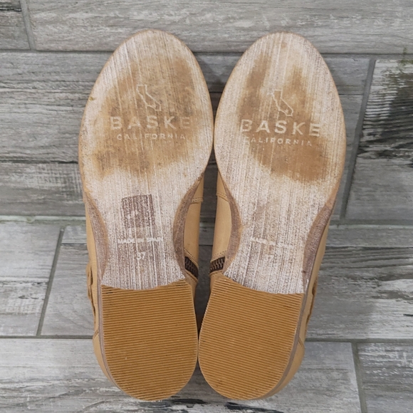 BASKE California "Cactus" Leather Woven Lattice Pattern Zip-Up Ankle Boots - Picture 9 of 16